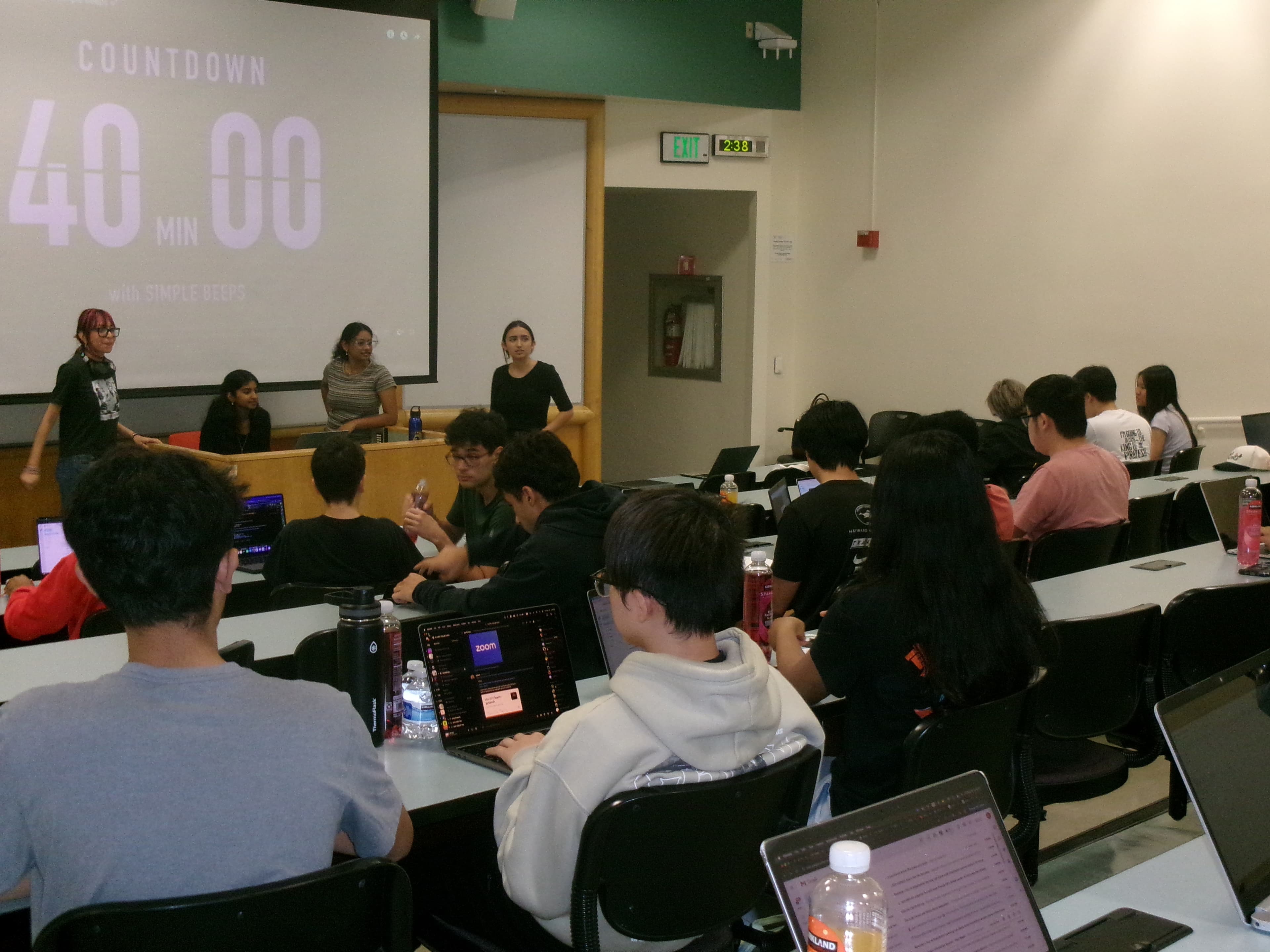 Students participating in an AI and fraud case competition